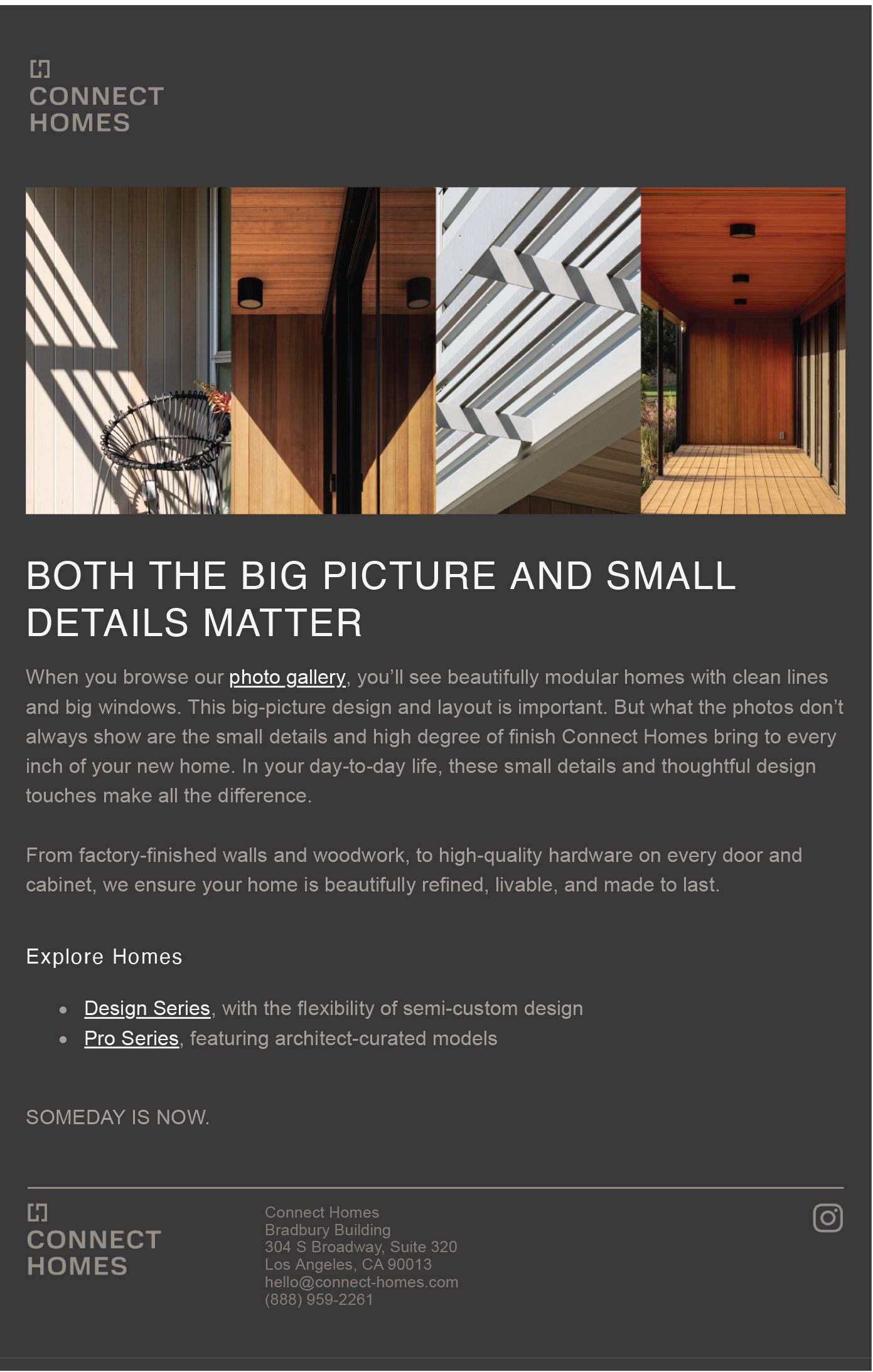 Connect Homes email sample 1