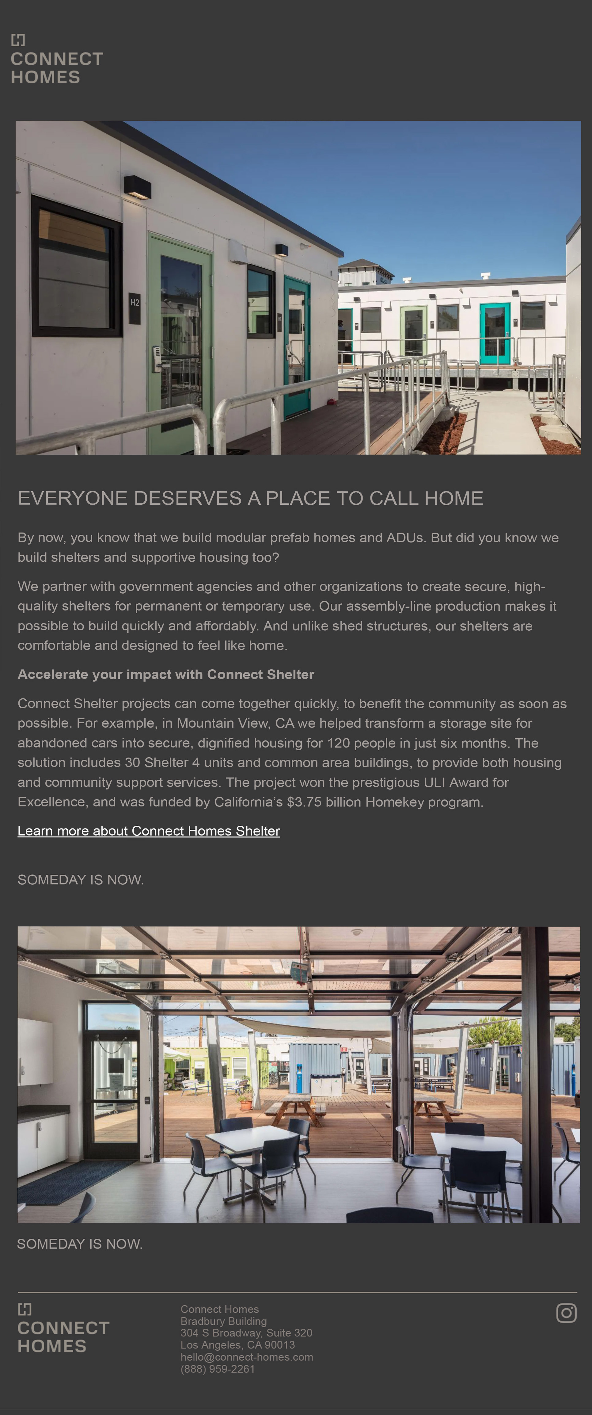 Connect Homes email sample 2